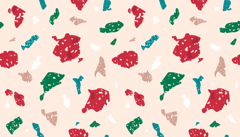 Tapis vinyle textures conception de terrazzo coloré - TenStickers