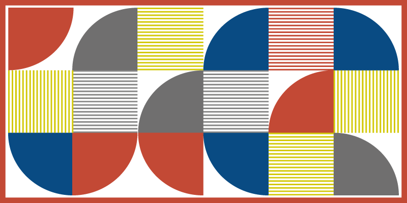 Tapis vinyle geometrique Demi-cercles nordiques - TenStickers