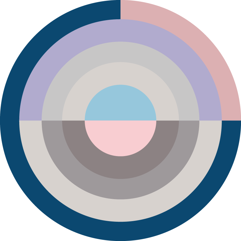 Tapis vinyle design moderne palette de couleurs circulaire - TenStickers