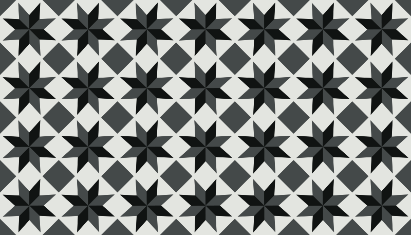 Tapis vinyle cuisine motif étoiles noires - TenStickers