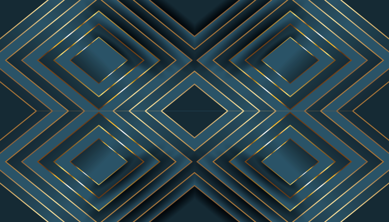 Tapis vinyle formes géométriques Mosaïque bleue - TenStickers