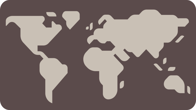 Tapis vinyle carte du monde motif beige et gris - TenStickers