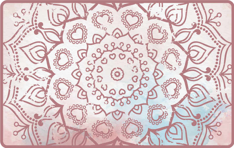 Tapis vinyle mandala design violet délicat - TenStickers