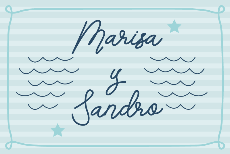 Tapis vinyle avec nom Bord de la mer - TenStickers