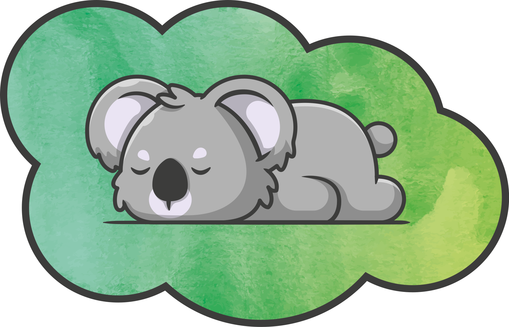 Tapis vinyle chambre bébé koala endormi - TenStickers