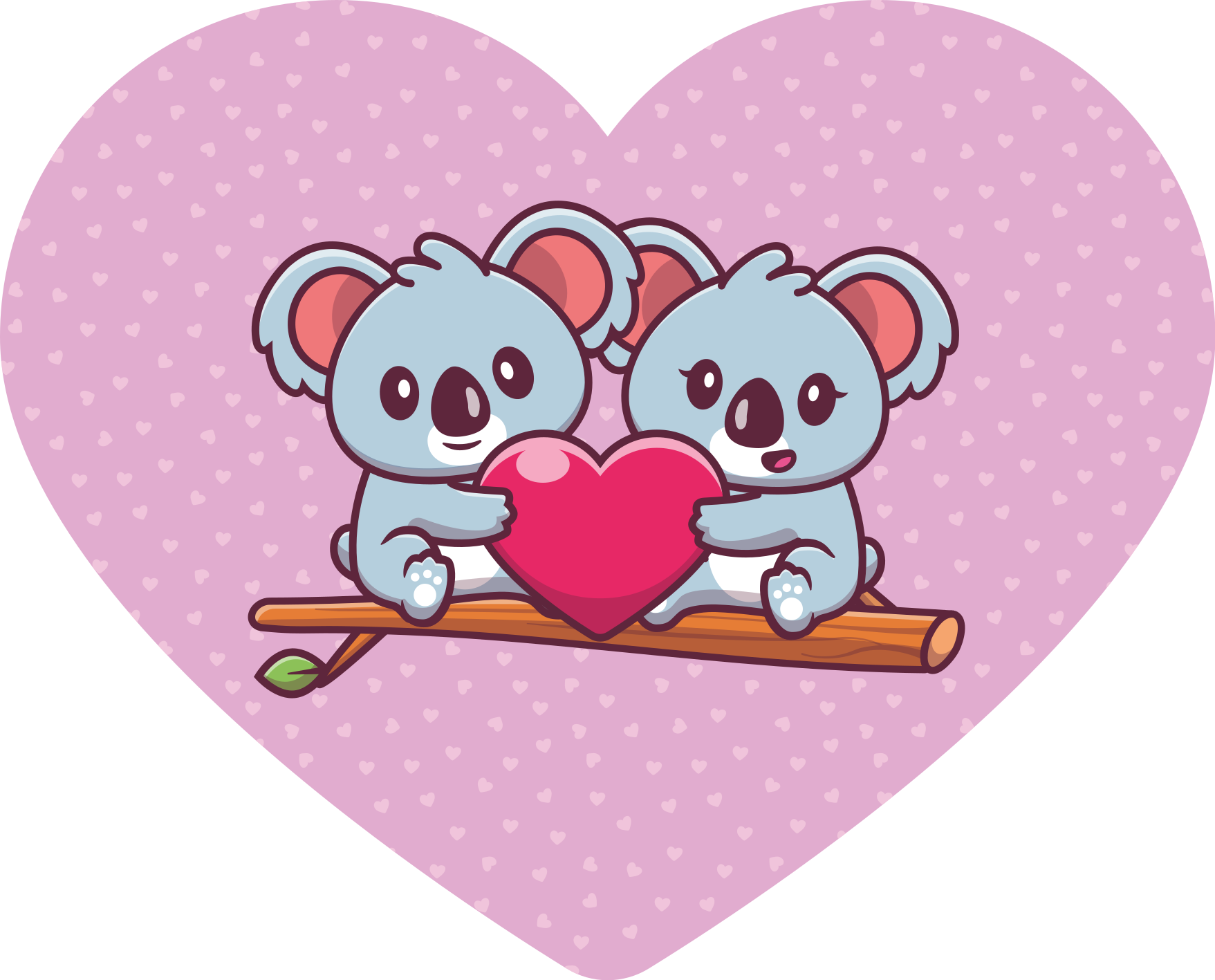 Tapis vinyle pour enfants koalas câlins adorables - TenStickers