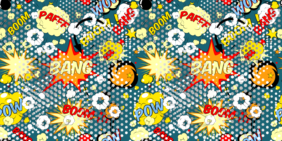 Tapis vinyle ado explosions de bandes dessinées - TenStickers