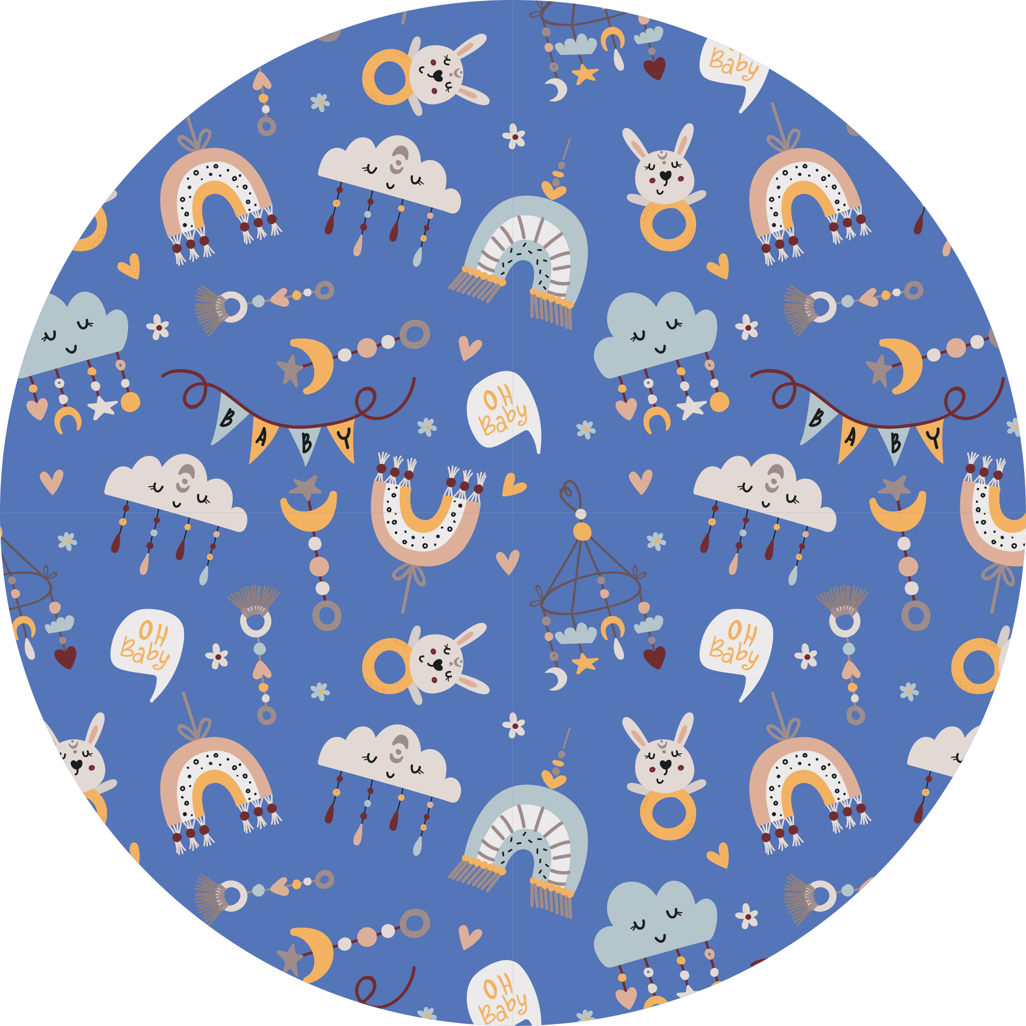 Tapis vinyle pour enfants motifs de bébés animaux - TenStickers