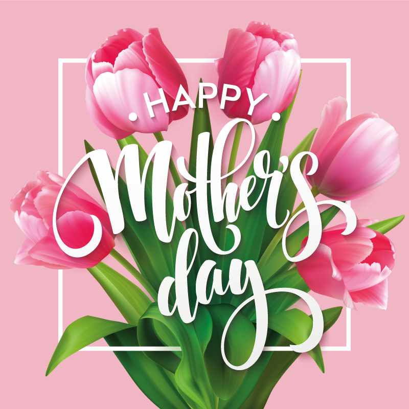 Tapis vinyle fleurs et plantes tulipes de fête des mères - TenStickers