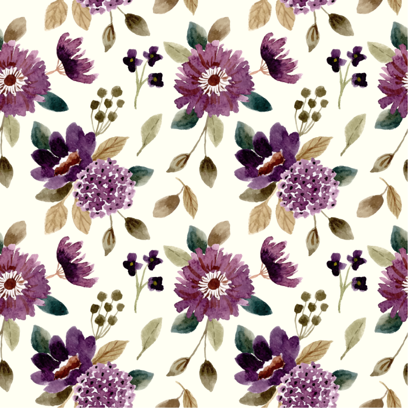 Tapis vinyle fleurs et plantes joie épanouie - TenStickers