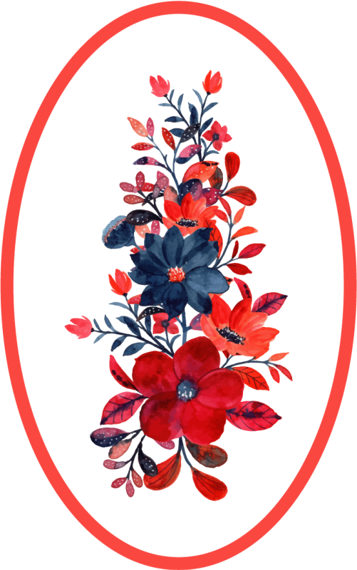 Tapis vinyle fleurs et plantes composition florale - TenStickers