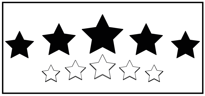 Tapis vinyle étoile motif blanc et noir - TenStickers