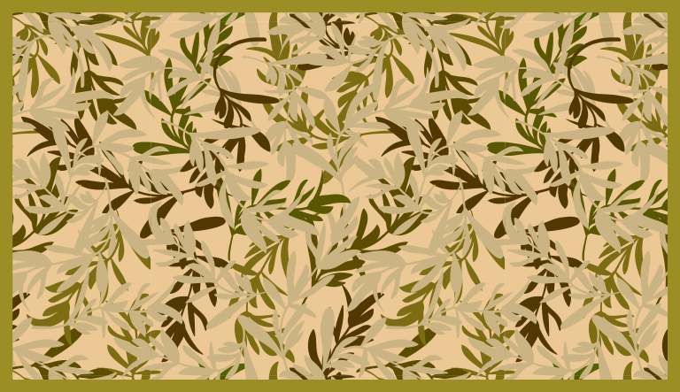 Tapis vinyle fleurs et plantes motif feuillage vert - TenStickers
