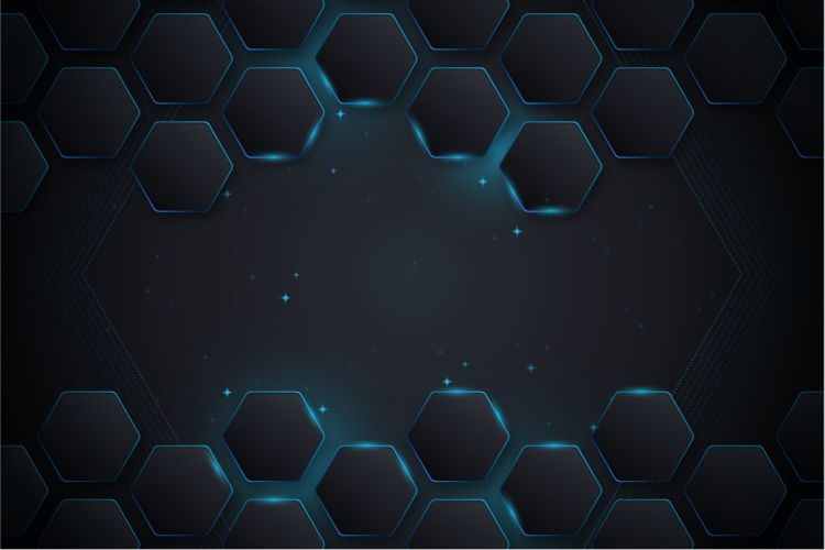 Tapis vinyle géométrique disposition hexagonale bleue - TenStickers