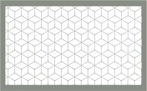 Tapis vinyle géométrique agencement hexagonal - TenStickers