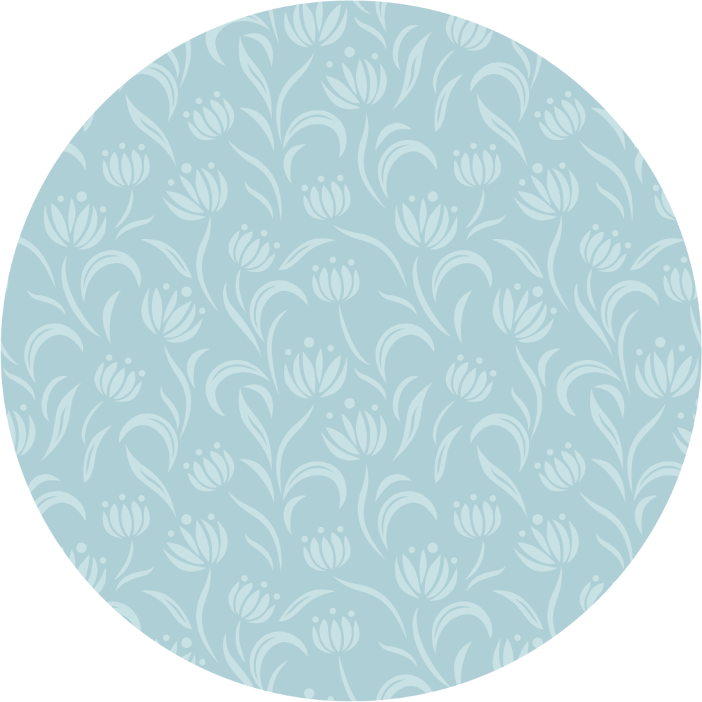 Tapis vinyle fleurs et plantes motif bleu doux - TenStickers