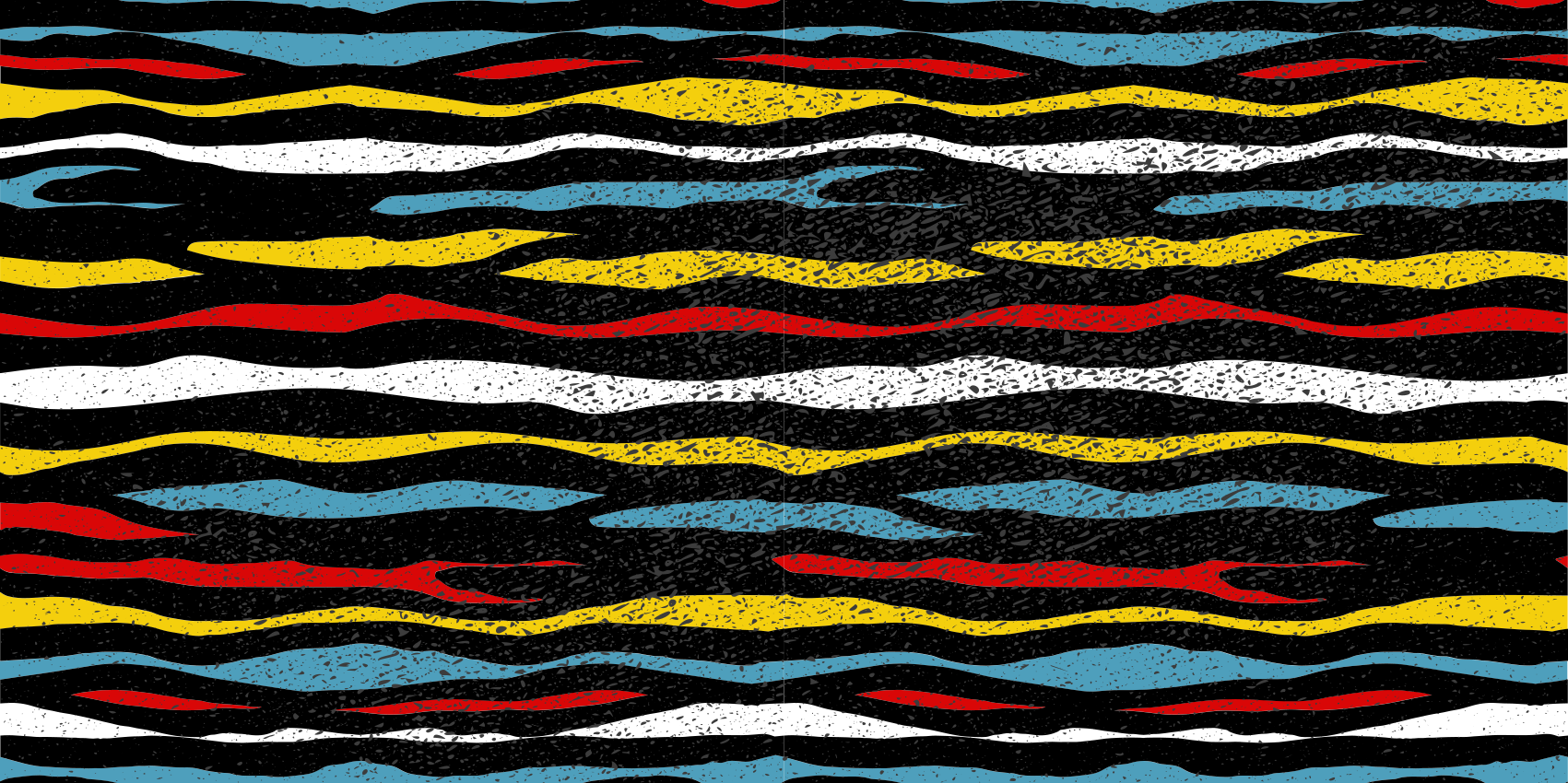 Tapis vinyle rayures motif ondulé coloré - TenStickers