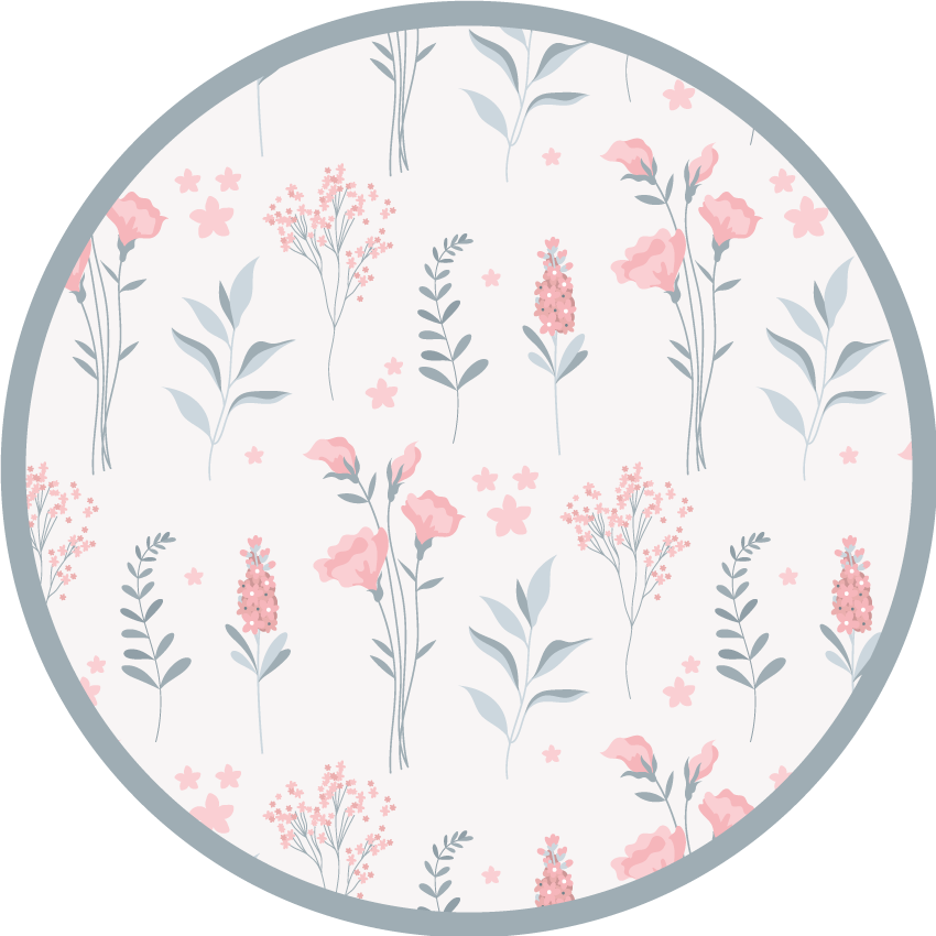 Tapis vinyle fleurs et plantes motif élégant et fleuri - TenStickers