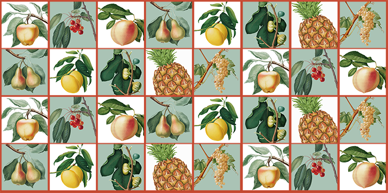 Tapis vinyle cuisine Conception de fruits frais - TenStickers
