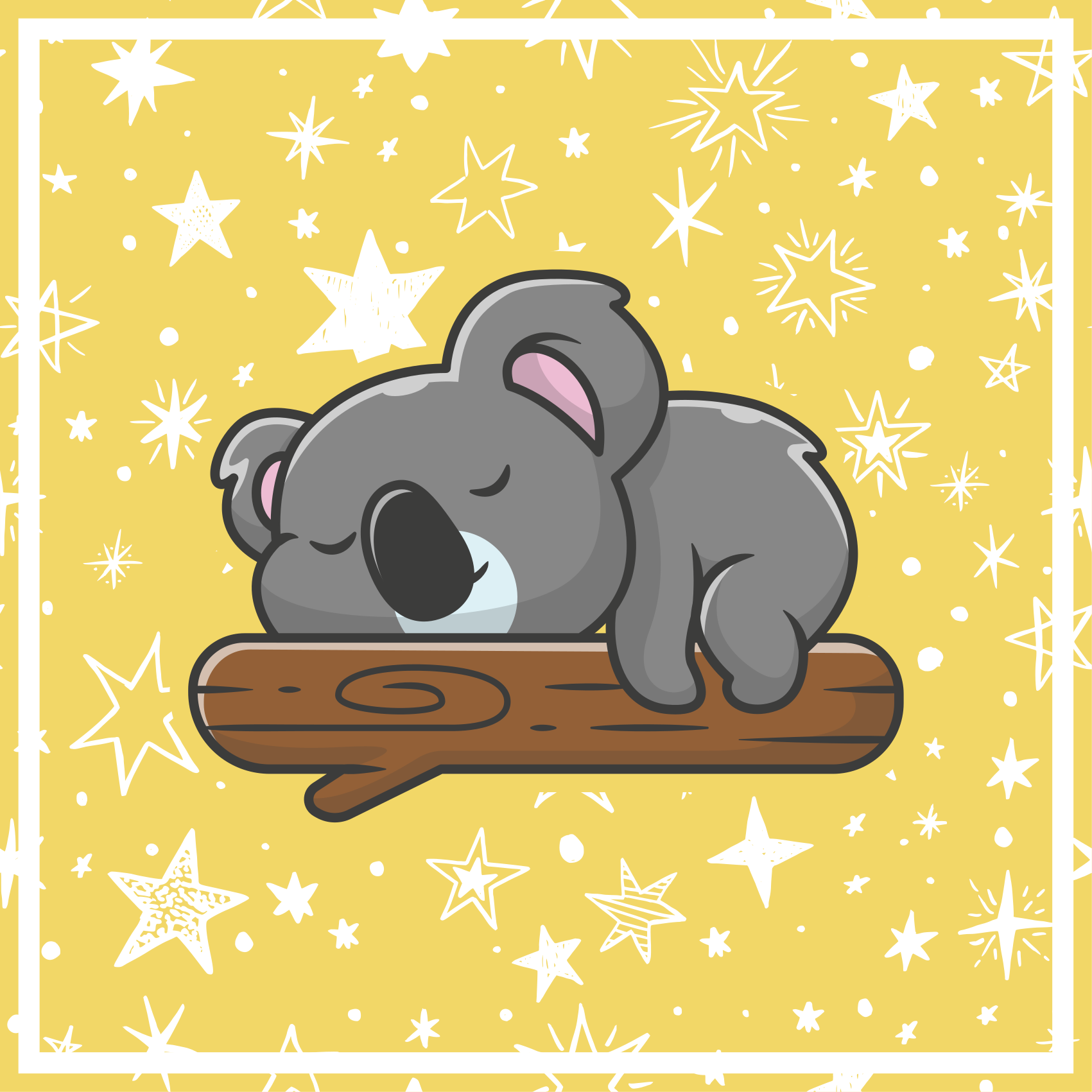 Tapis vinyle chambre bébé rêves de koala - TenStickers