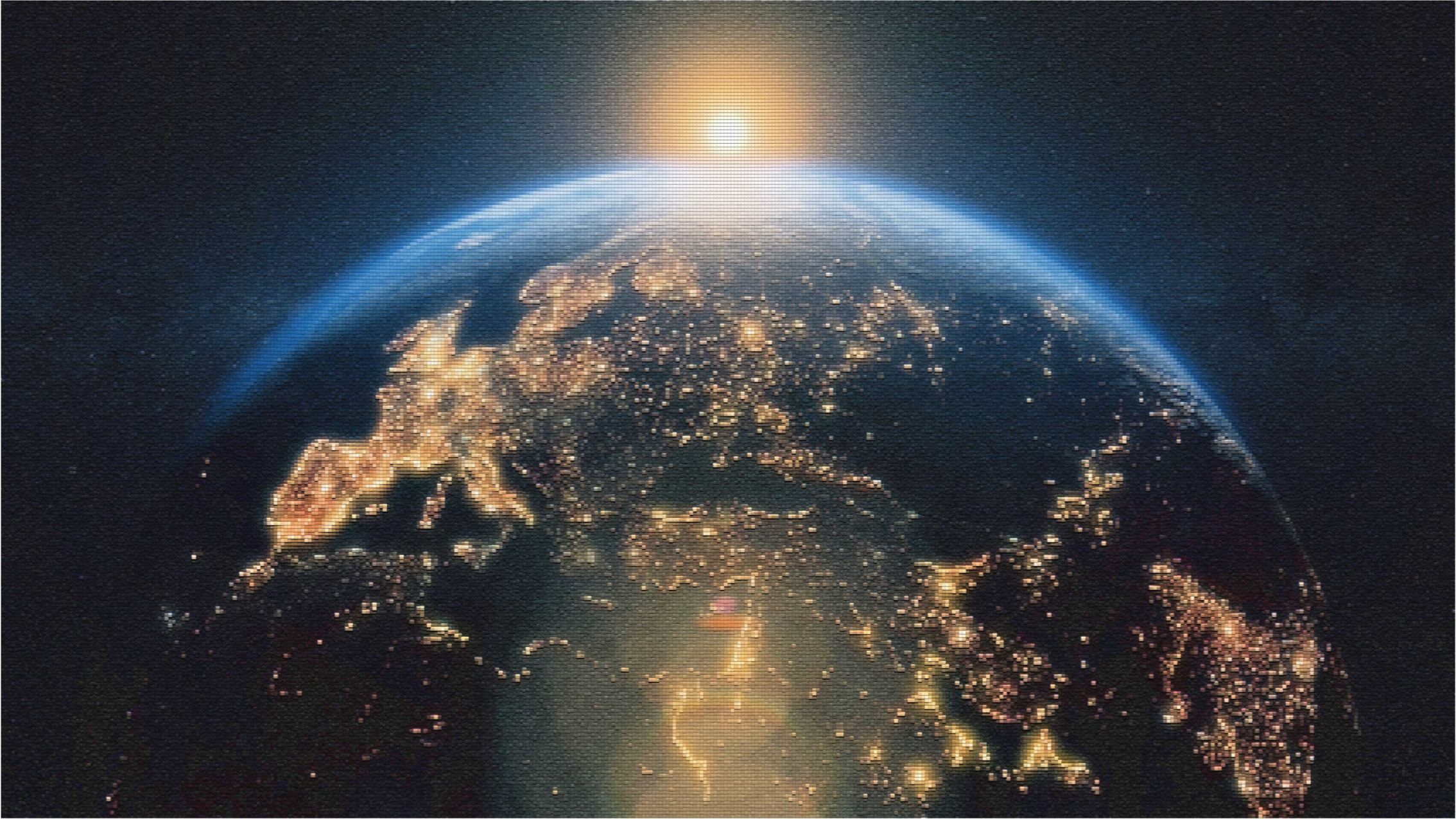 Tapis vinyle carte du monde la terre vue d'en haut - TenStickers