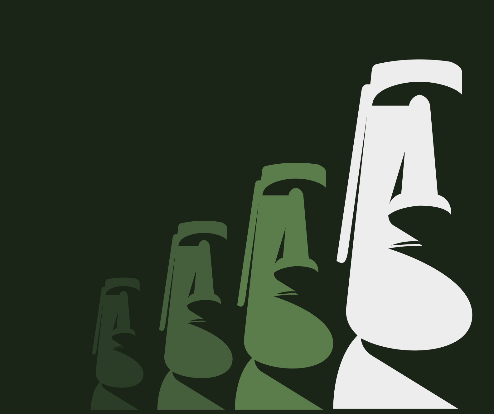 Tapis vinyle salon contour des statues moai - TenStickers