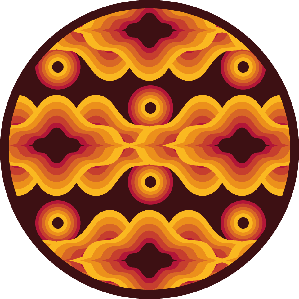 Tapis mosaique vinyle motif spirale vintage - TenStickers