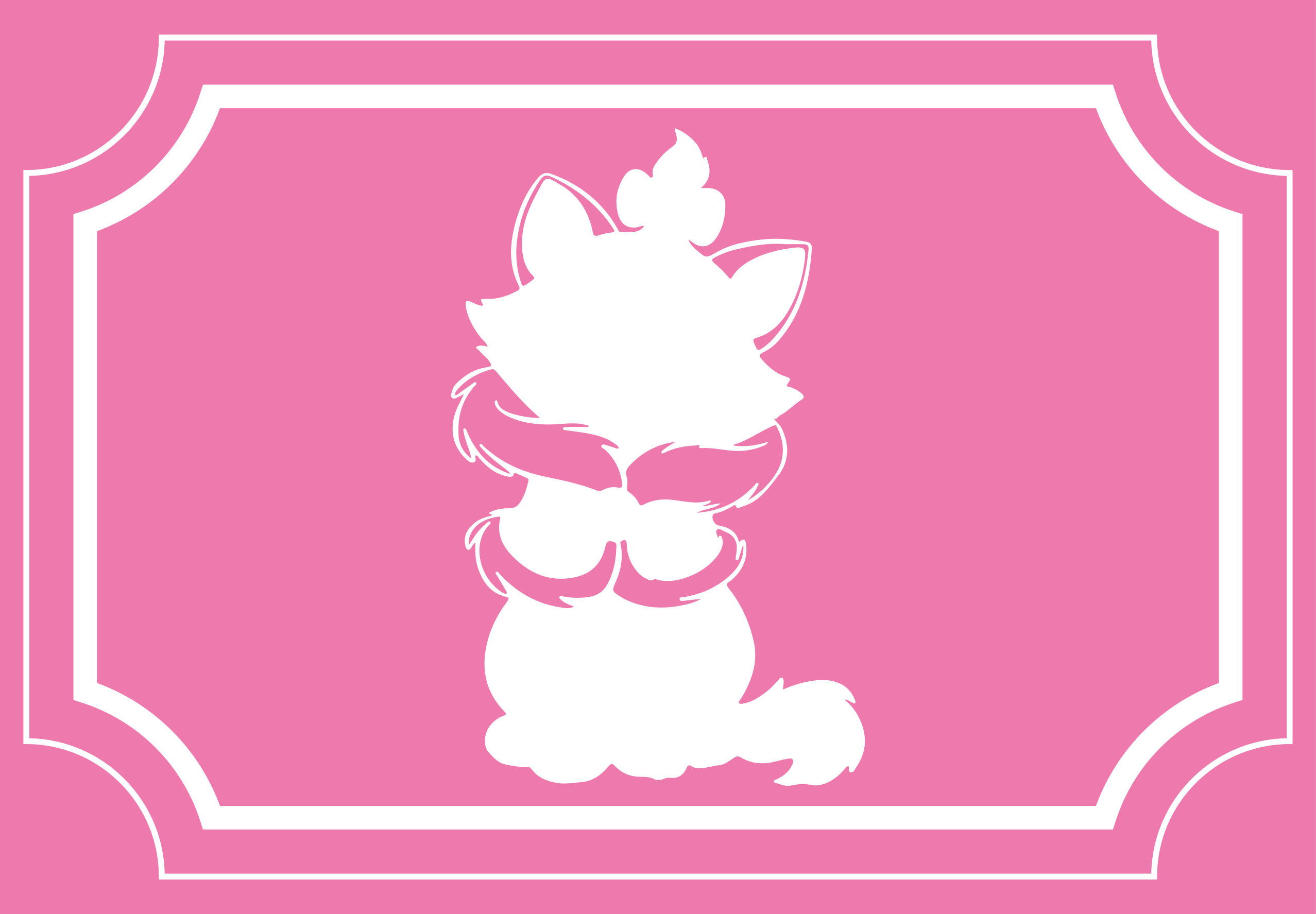 Tapis vinyle autres tapis silhouette de chat mignon - TenStickers