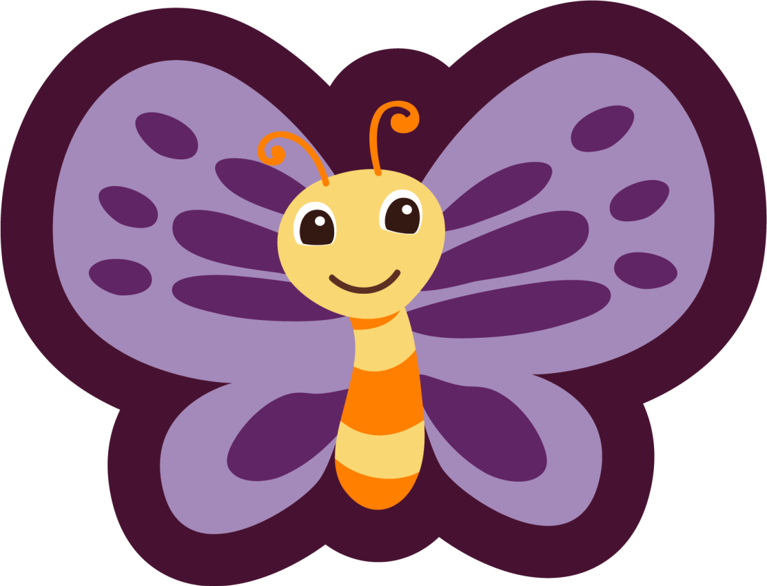 Tapis vinyle pour enfants motif de papillon souriant - TenStickers