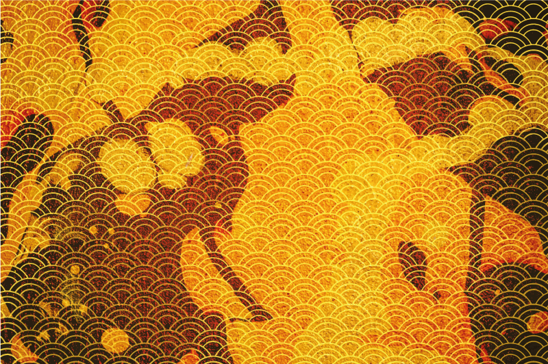 tapis vinyle salon Texture dorée élégante - TenStickers