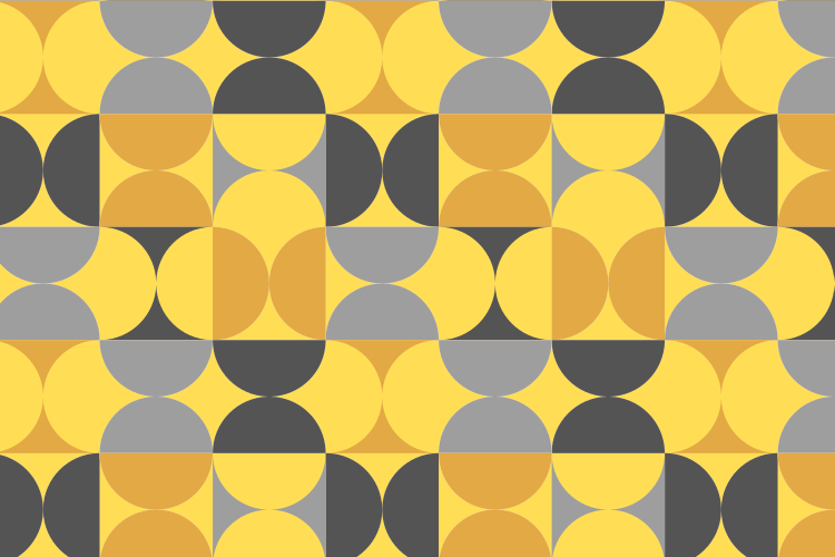 Tapis vinyle géométrique jeu de motifs circulaires - TenStickers