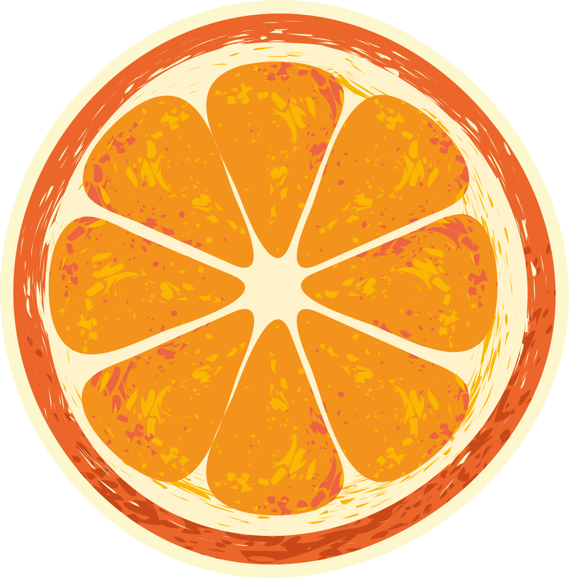 Tapis vinyle cuisine Tranche d'orange - TenStickers
