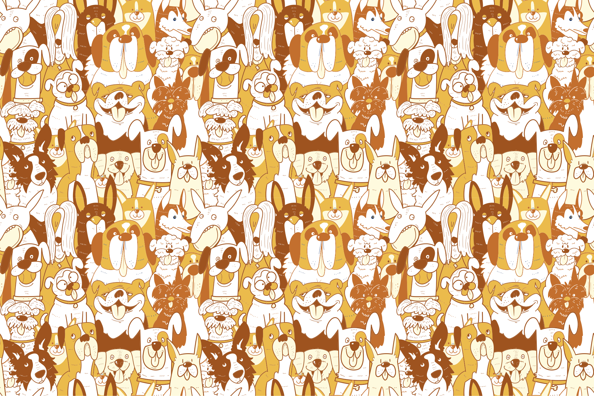 Tapis vinyle animal visages d'animaux bruns - TenStickers