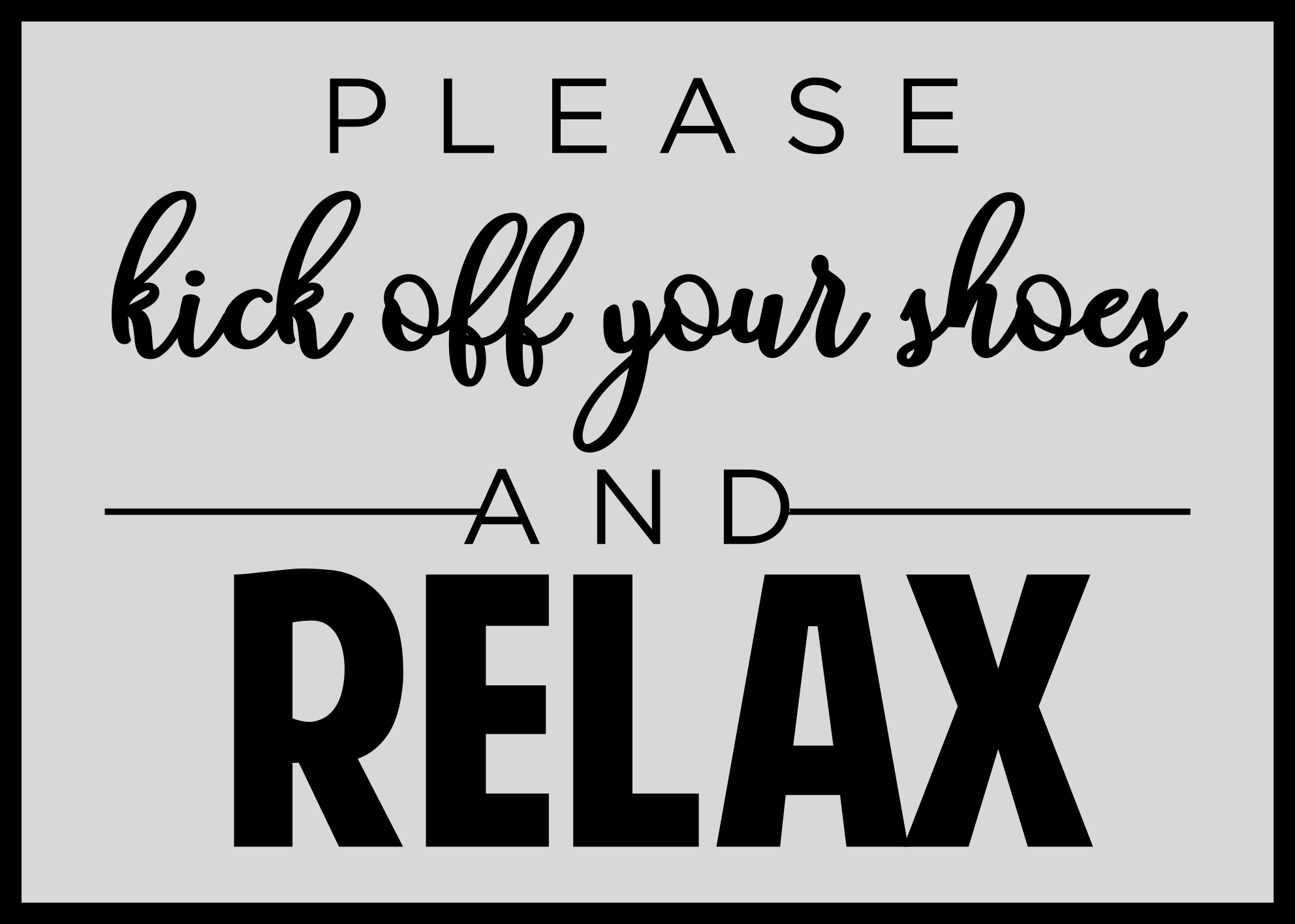 Tapis vinyle moderne Entrez et détendez-vous - TenStickers