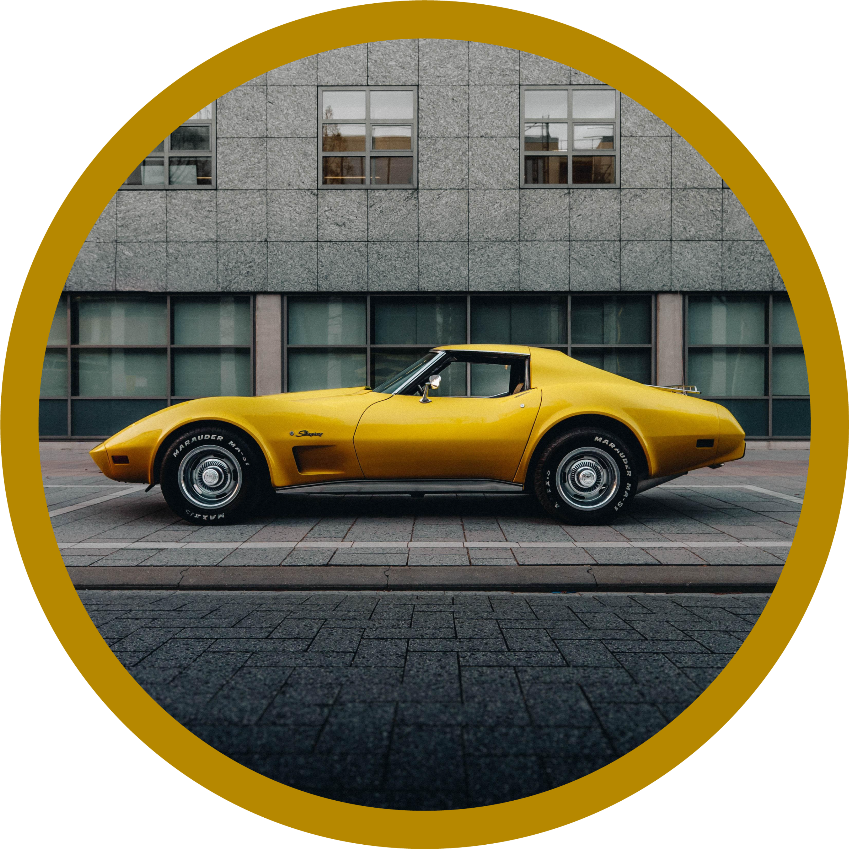 Tapis vinyle retro Chevrolet corvette - TenStickers