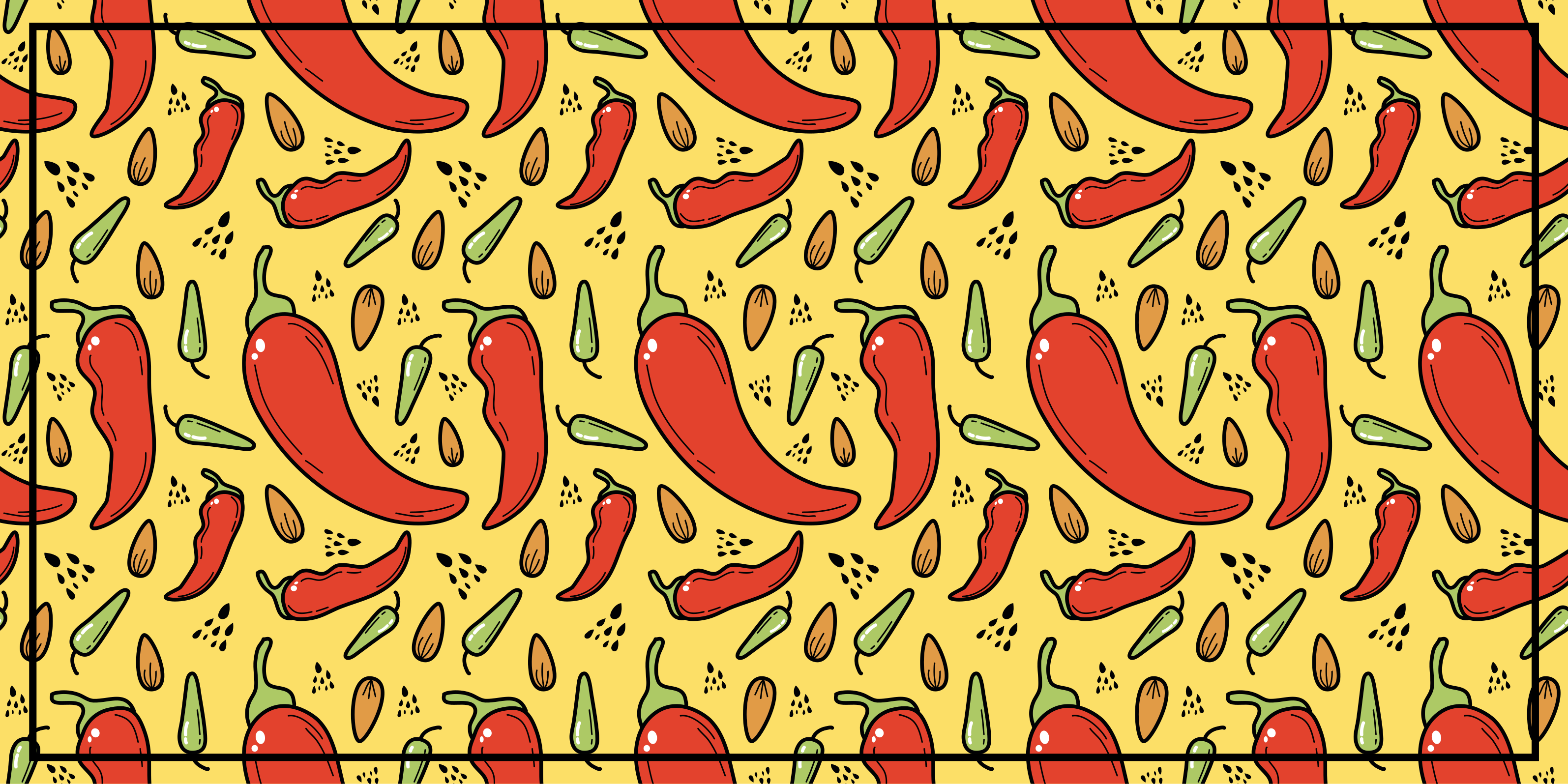 Tapis vinyle cuisine motif de poivre épicé - TenStickers