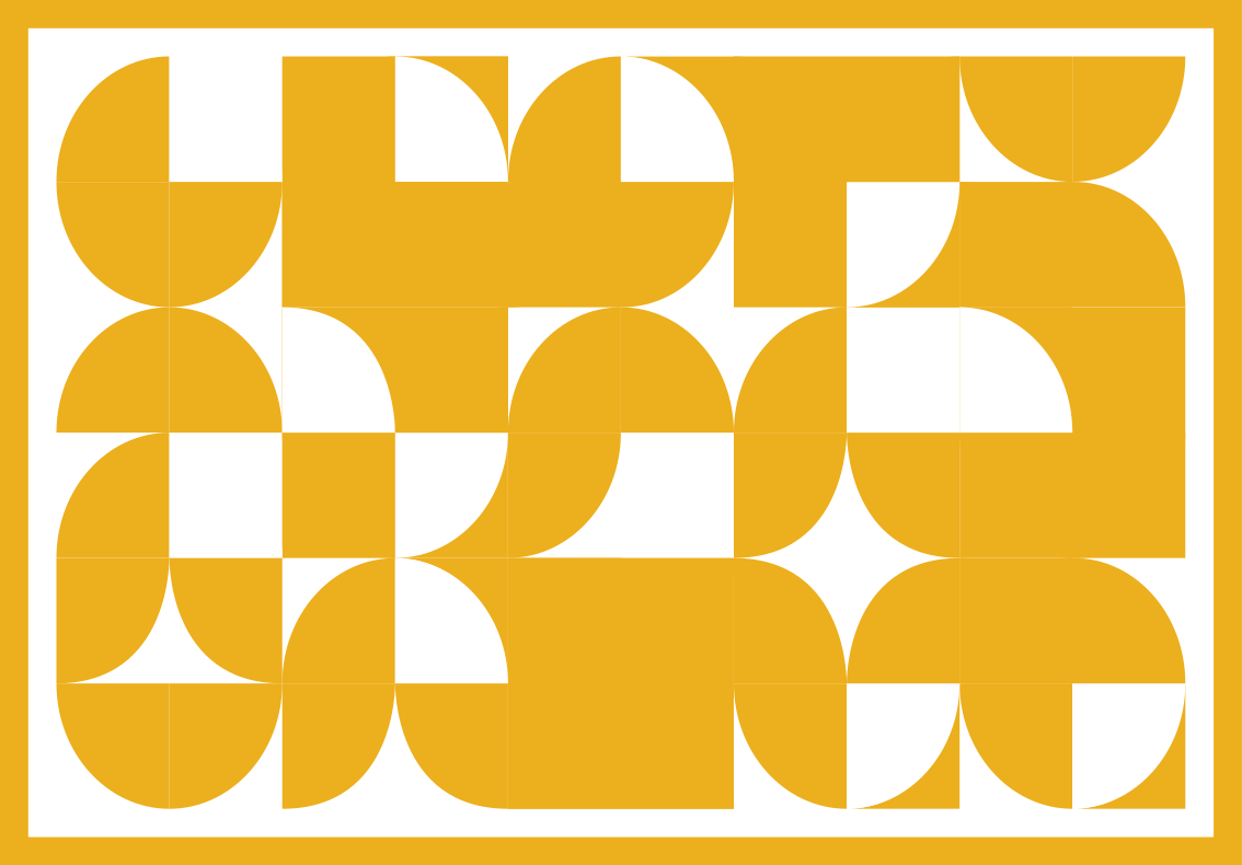 Tapis vinyle géométrique formes jaunes audacieuses - TenStickers