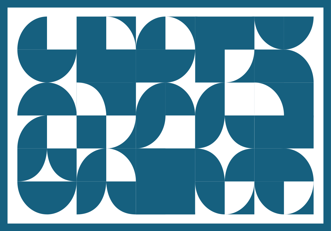 Tapis vinyle géométrique motif abstrait bleu - TenStickers