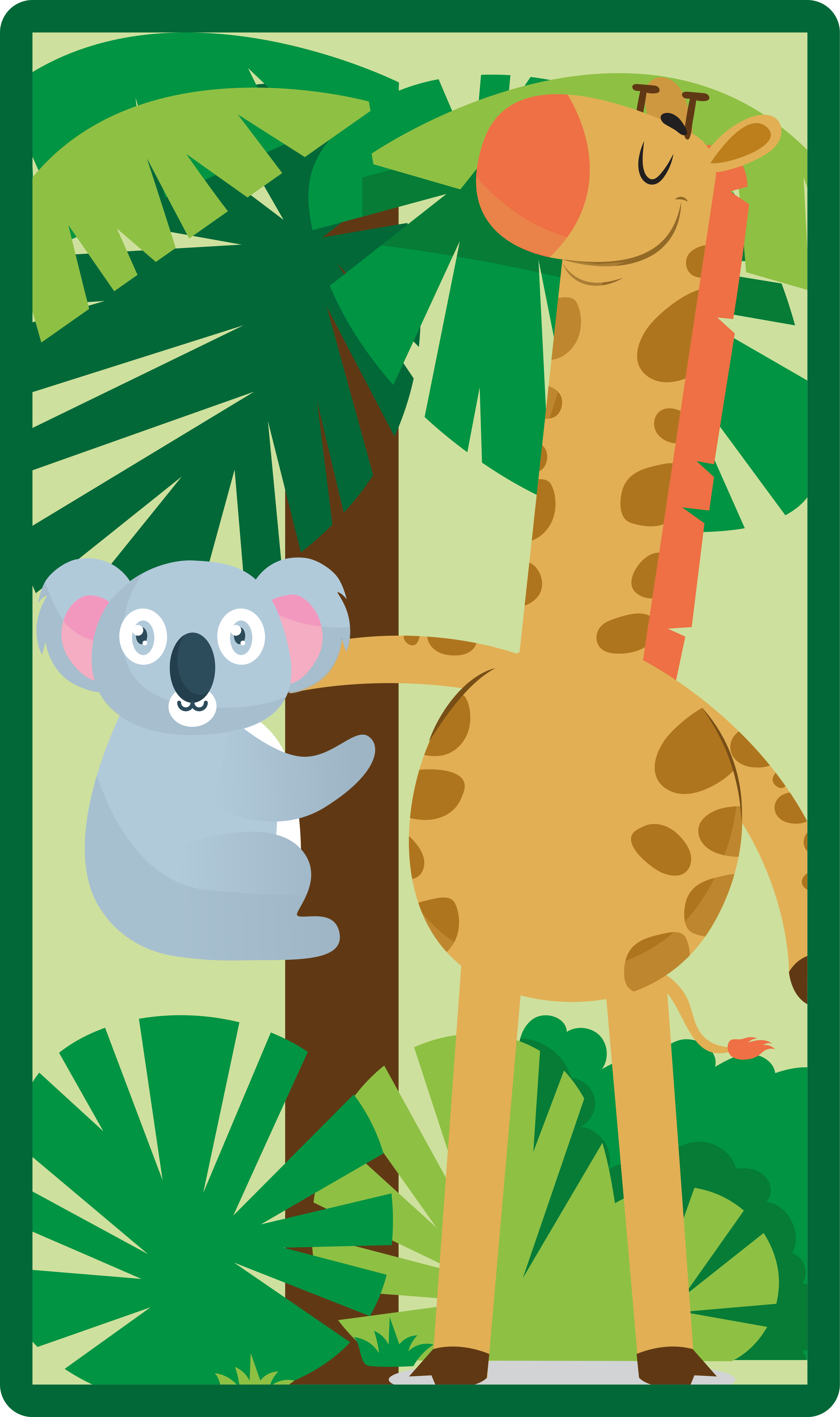 Tapis vinyle chambre bébé aventure des amis de la jungle - TenStickers