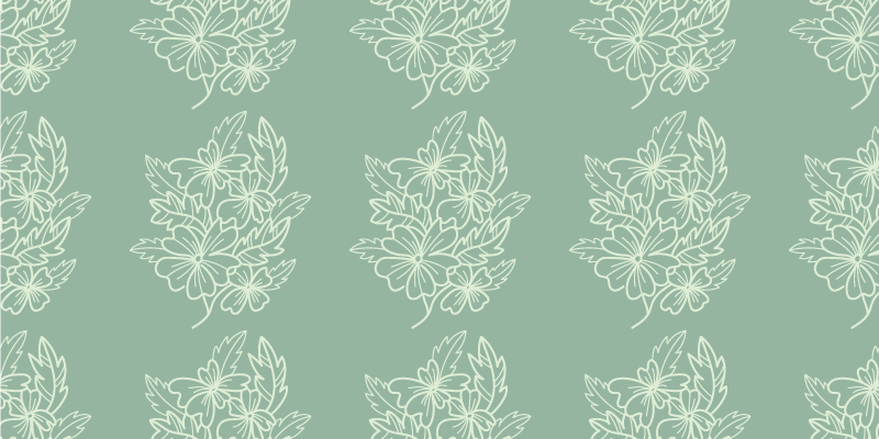 Tapis vinyle fleurs et plantes éléments gracieux - TenStickers