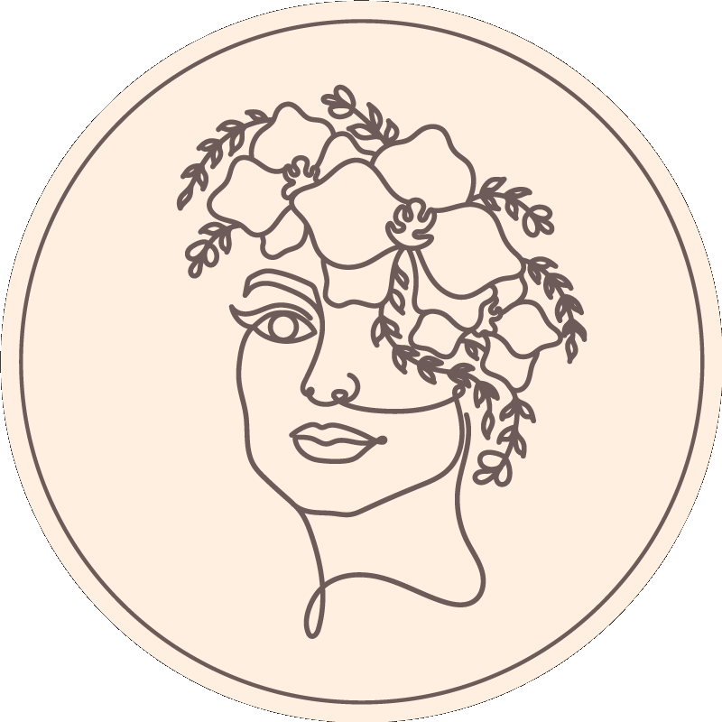 Tapis vinyle rond illustration de croquis botaniques - TenStickers