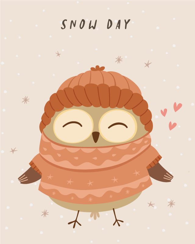 Tapis vinyle chambre Chouette dessin animé design mignon - TenStickers