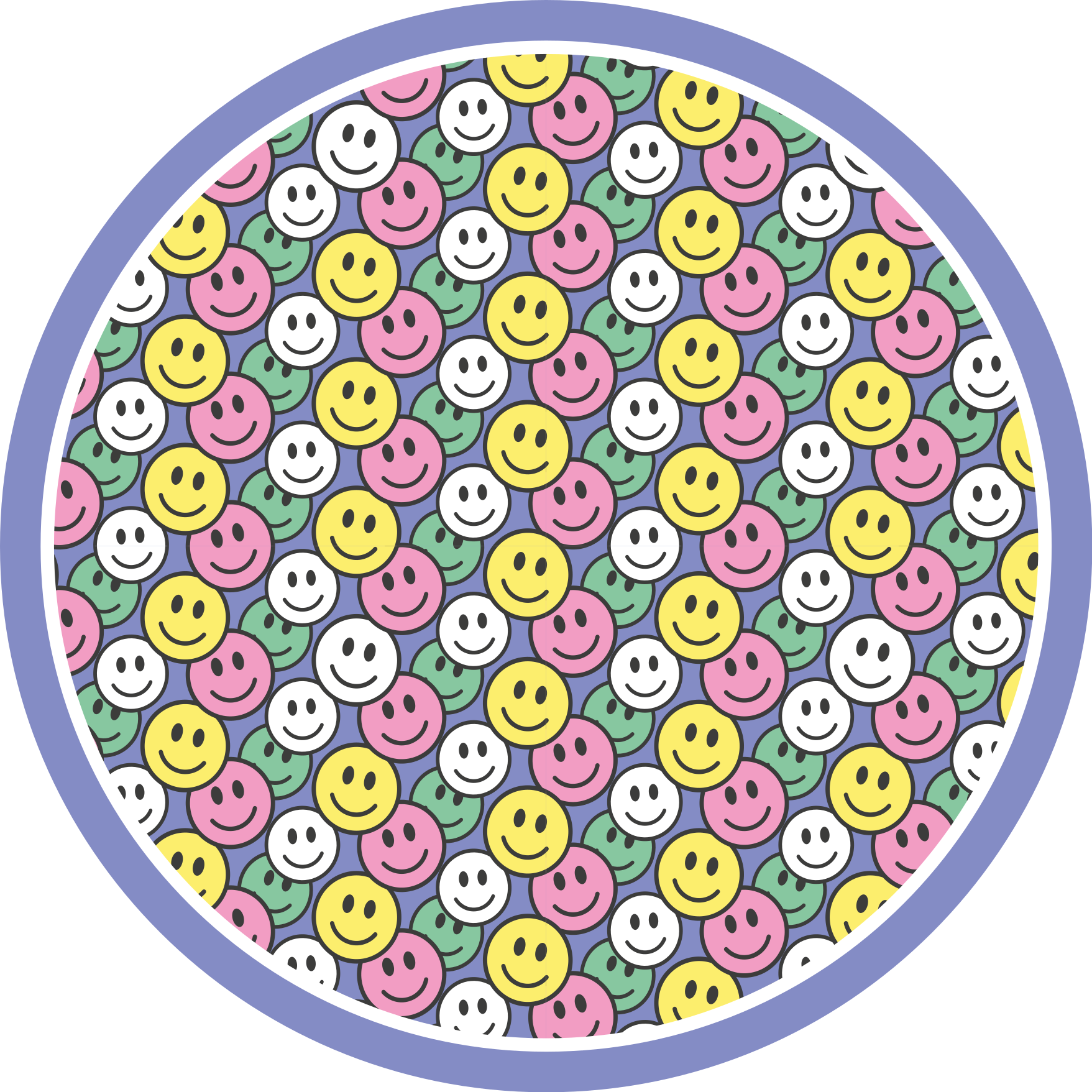 Tapis vinyle autres tapis visages souriants heureux - TenStickers