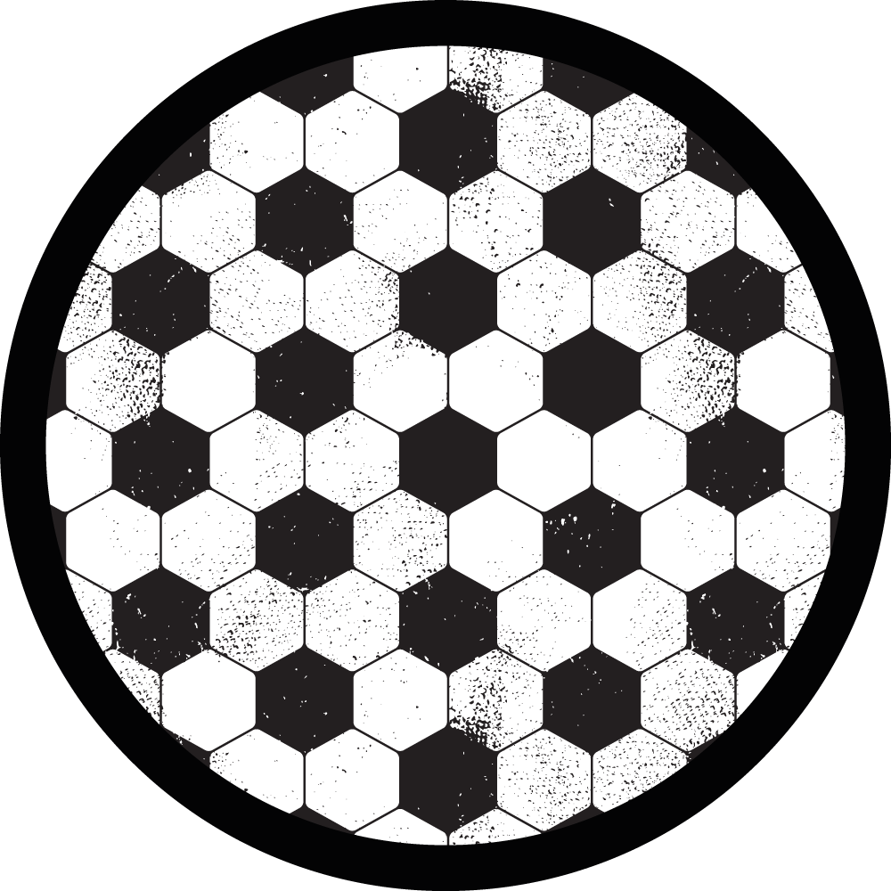 Tapis vinyle géométrique motif hexagonal noir - TenStickers