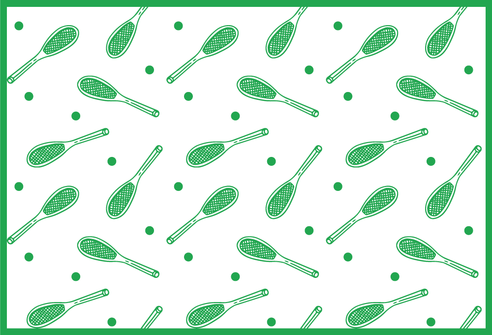 Tapis vinyle autres tapis imprimé raquette de tennis - TenStickers