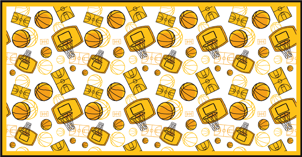 Tapis vinyle ado plaisir du basket-ball - TenStickers