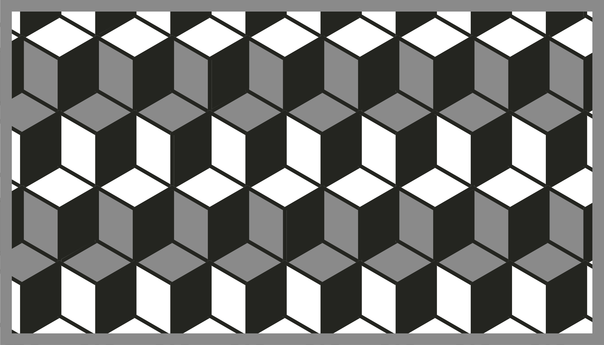 Tapis vinyle géométrique motif cubique - TenStickers