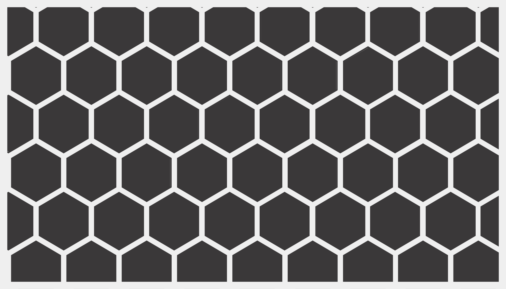 Tapis vinyle geometrique Figures géométriques hexagones noirs - TenStickers