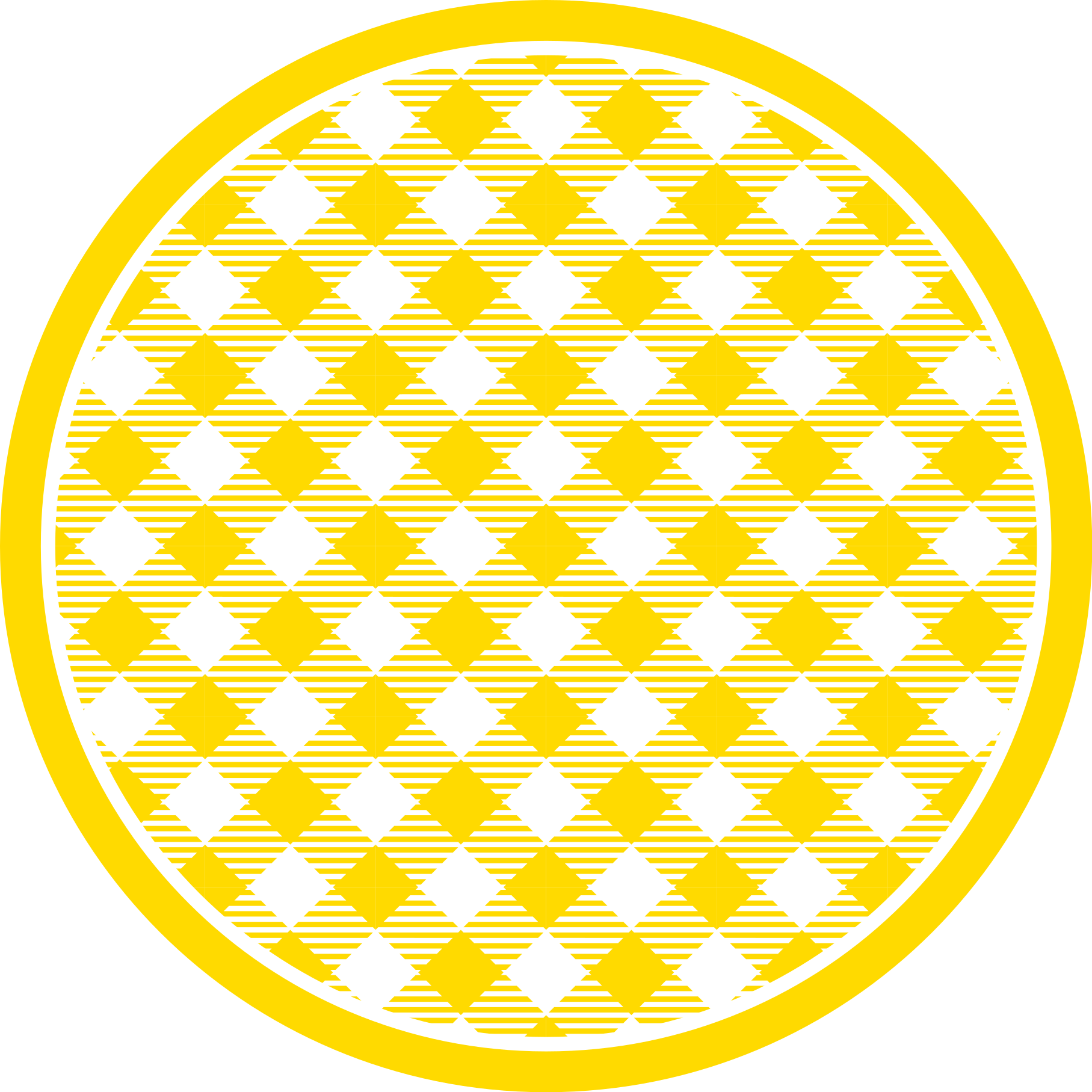Tapis vinyle rond emblème de diamant jaune - TenStickers