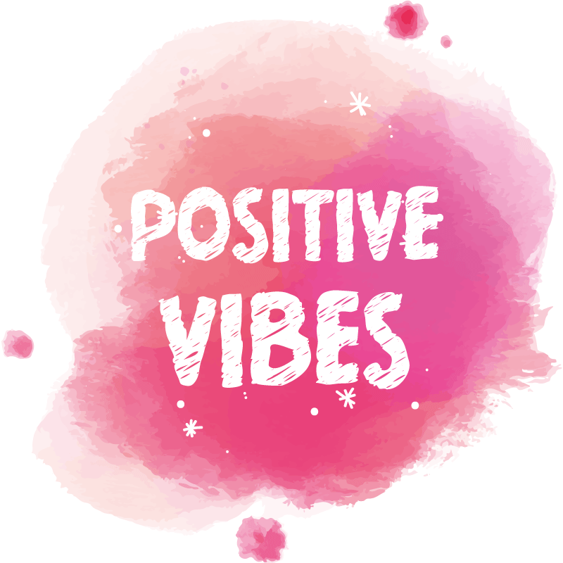Tapis vinyle citation Ondes positives à l'aquarelle - TenStickers